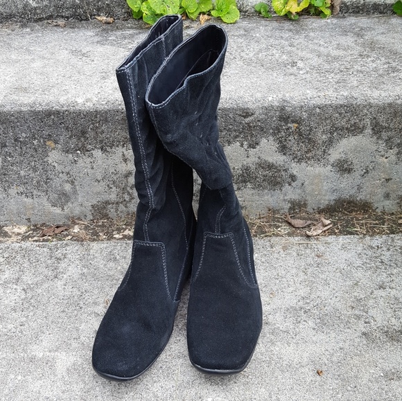 New Natural Soul Naturalizer 6 Black Suede Boots 6 - Picture 2 of 3